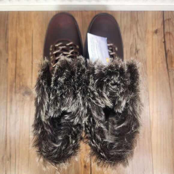 Merrell Tremblant Ezra Lace WP Ice+ Womens Size 7.5 Espresso Brown Vibram Boots - Picture 8 of 13